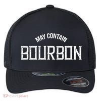 May Contain Bourbon Funny Whiskey Lover Party Flexfit Unipanel Trucker Cap thumb 0