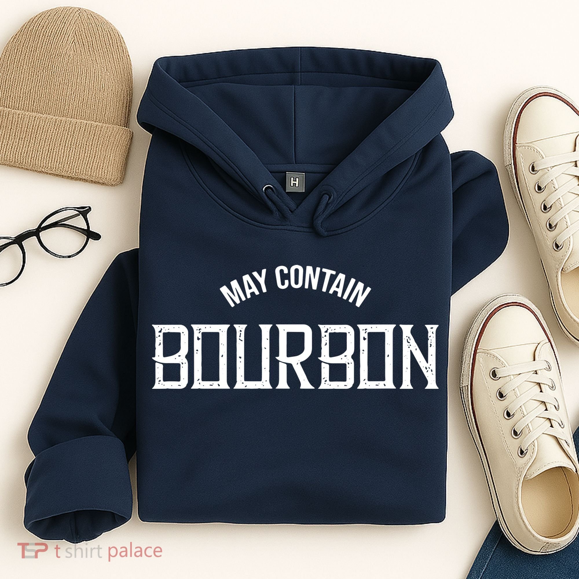 May Contain Bourbon Funny Whiskey Lover Party Hoodie