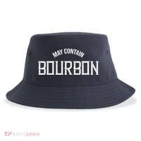 May Contain Bourbon Funny Whiskey Lover Party Sustainable Bucket Hat thumb 0