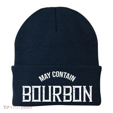 May Contain Bourbon Funny Whiskey Lover Party Beanie
