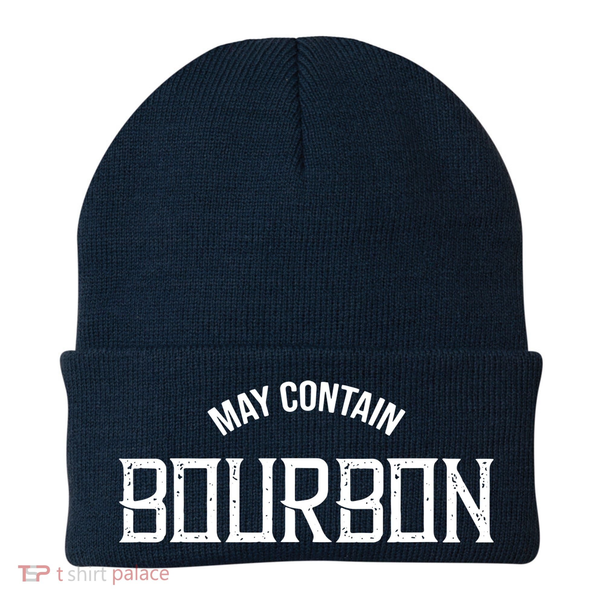May Contain Bourbon Funny Whiskey Lover Party Beanie
