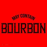 May Contain Bourbon Funny Whiskey Lover Party Santa Hat thumb 1