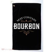 May Contain Bourbon Whiskey Golf Towel thumb 0