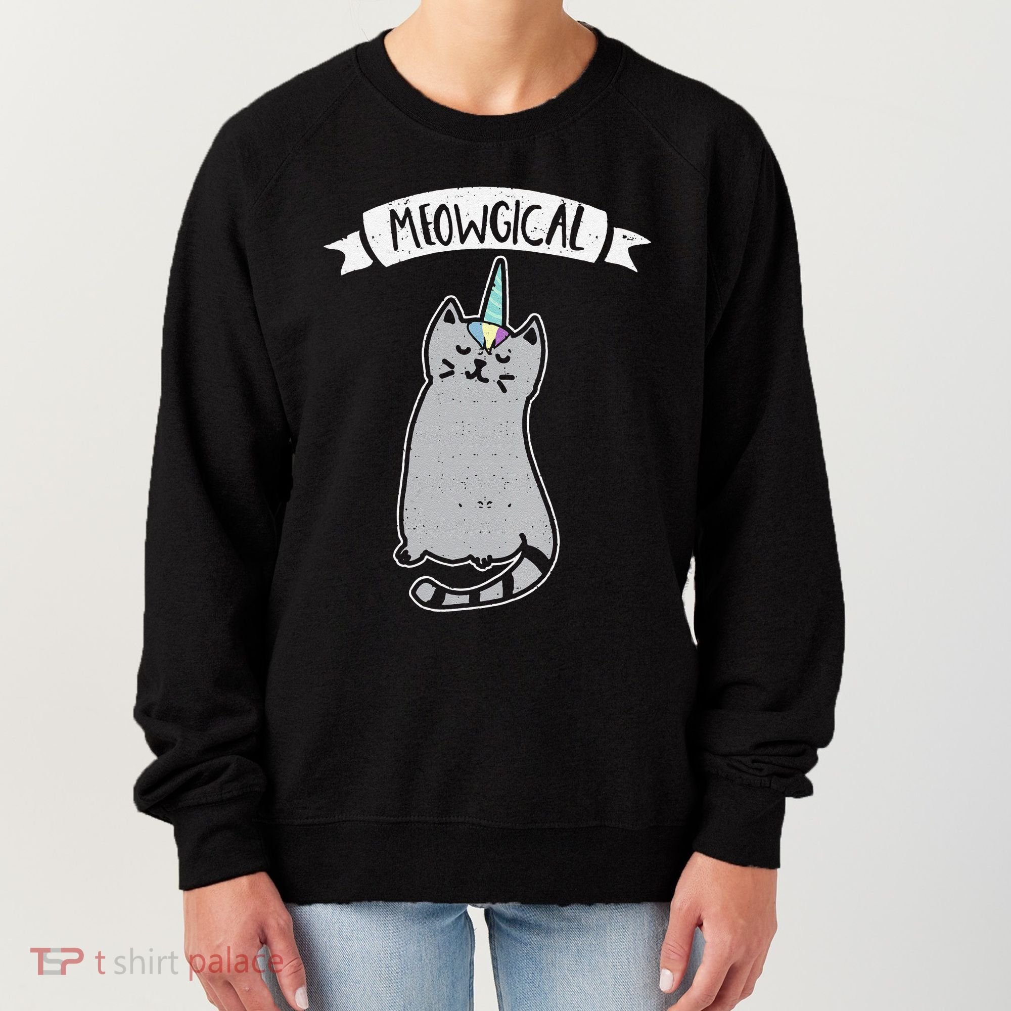 Meowgical Caticorn Cat Unicorn Magical Creature Gift Women's Sweatshirt
