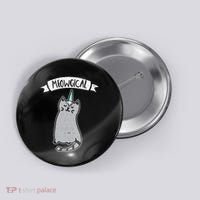 Meowgical Caticorn Cat Unicorn Magical Creature Gift Button thumb 0