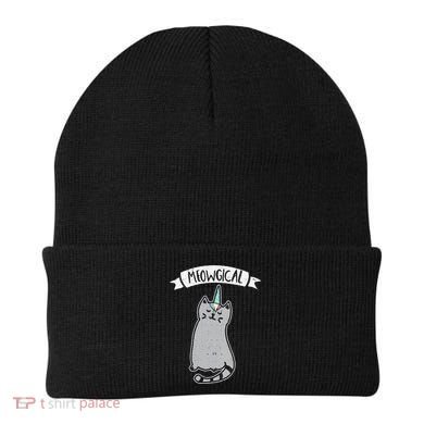 Meowgical Caticorn Cat Unicorn Magical Creature Gift Beanie