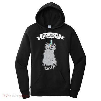 Meowgical Caticorn Cat Unicorn Magical Creature Gift Women's Hoodie