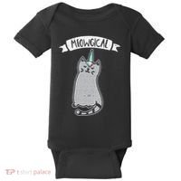 Meowgical Caticorn Cat Unicorn Magical Creature Gift Baby Bodysuit thumb 0
