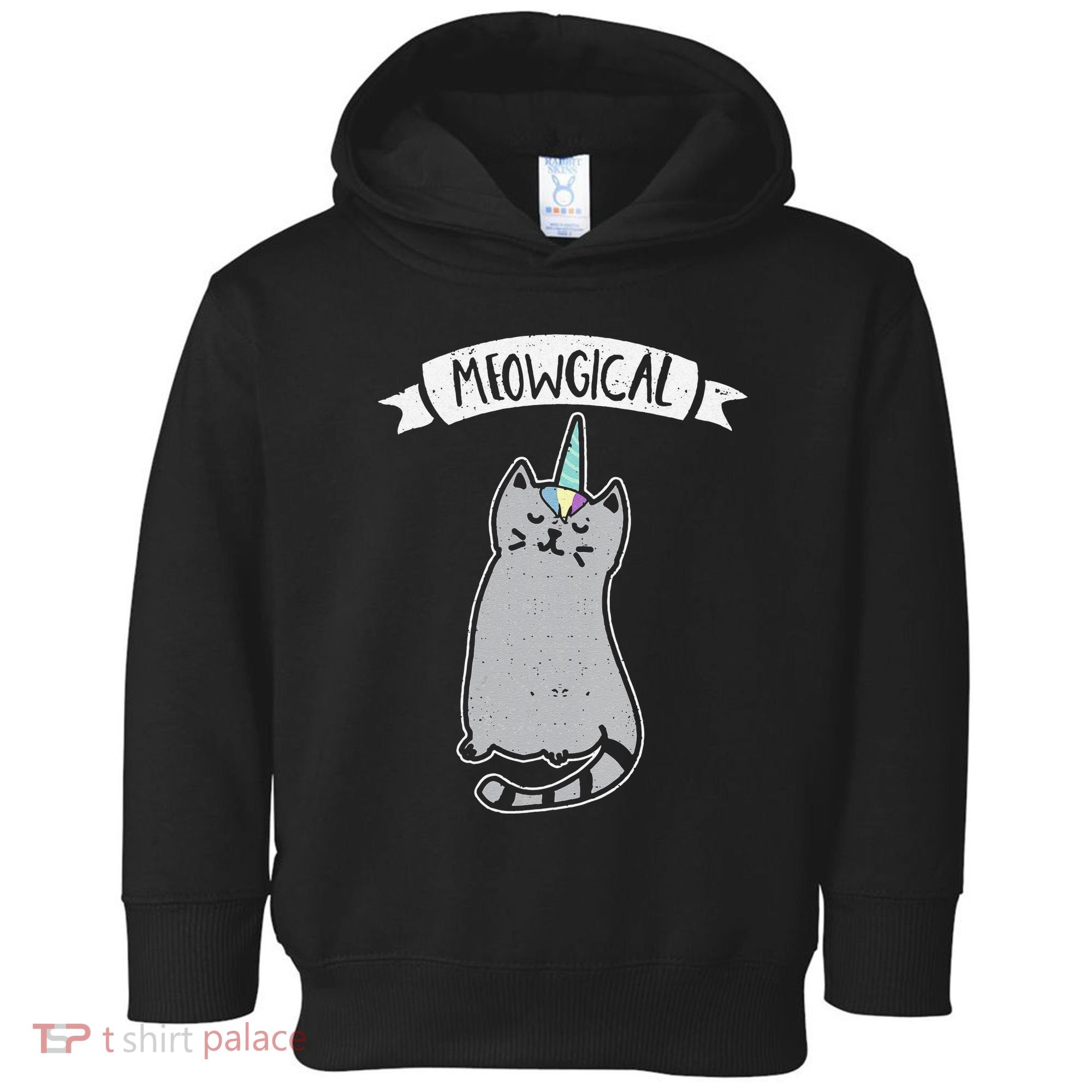 Meowgical Caticorn Cat Unicorn Magical Creature Gift Toddler Hoodie