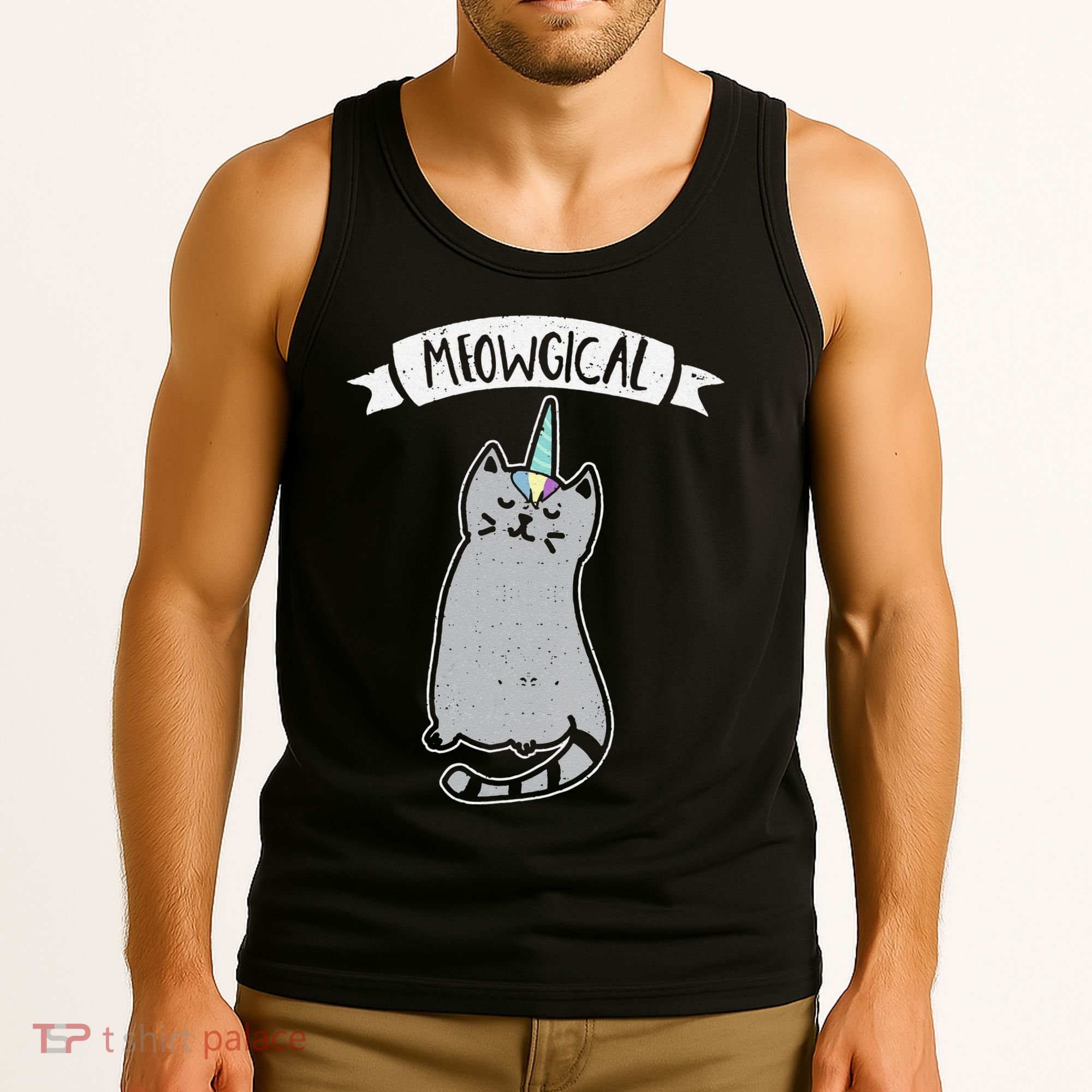 Meowgical Caticorn Cat Unicorn Magical Creature Gift Tank Top