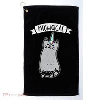 Meowgical Caticorn Cat Unicorn Magical Creature Gift Golf Towel thumb 0