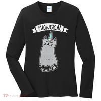 Meowgical Caticorn Cat Unicorn Magical Creature Gift Women's Long Sleeve Shirt thumb 0