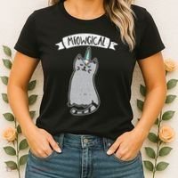 Meowgical Caticorn Cat Unicorn Magical Creature Gift Women's T-Shirt thumb 2