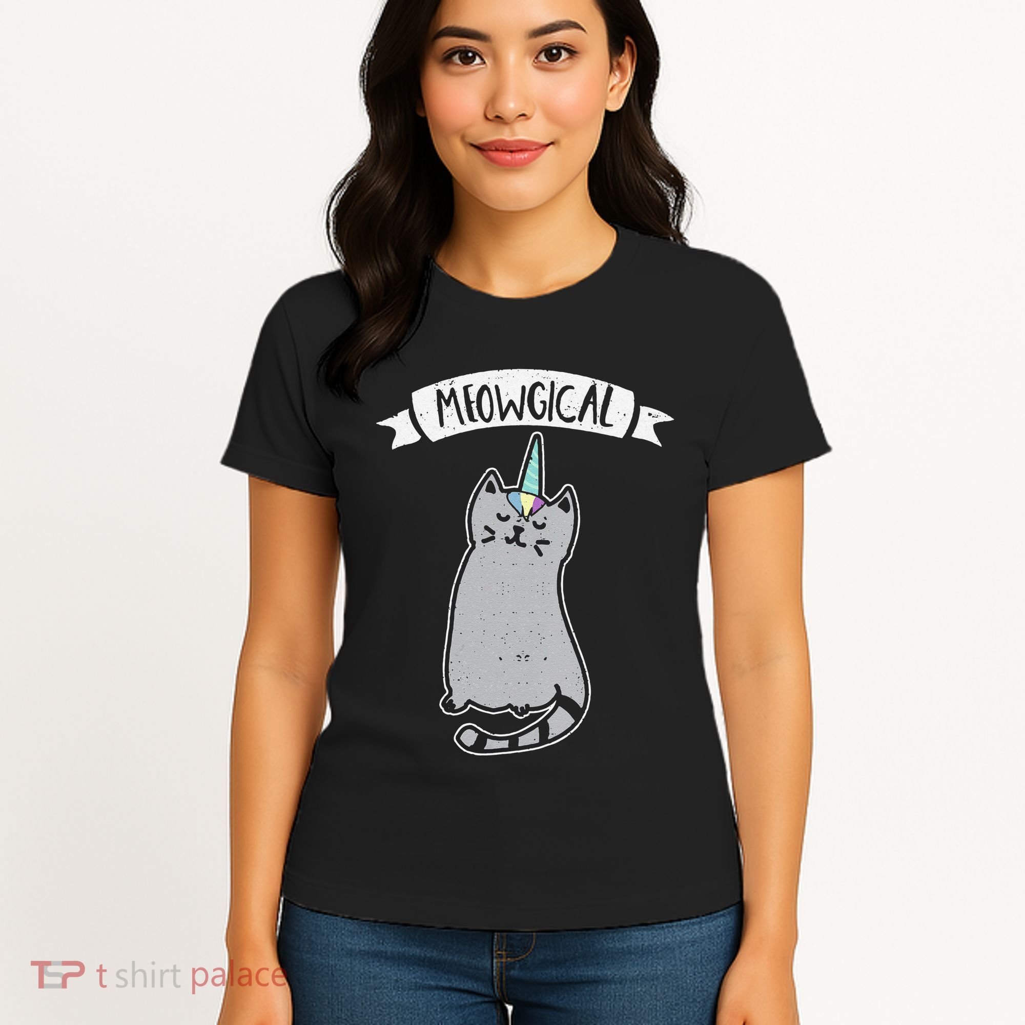 Meowgical Caticorn Cat Unicorn Magical Creature Gift Women's T-Shirt