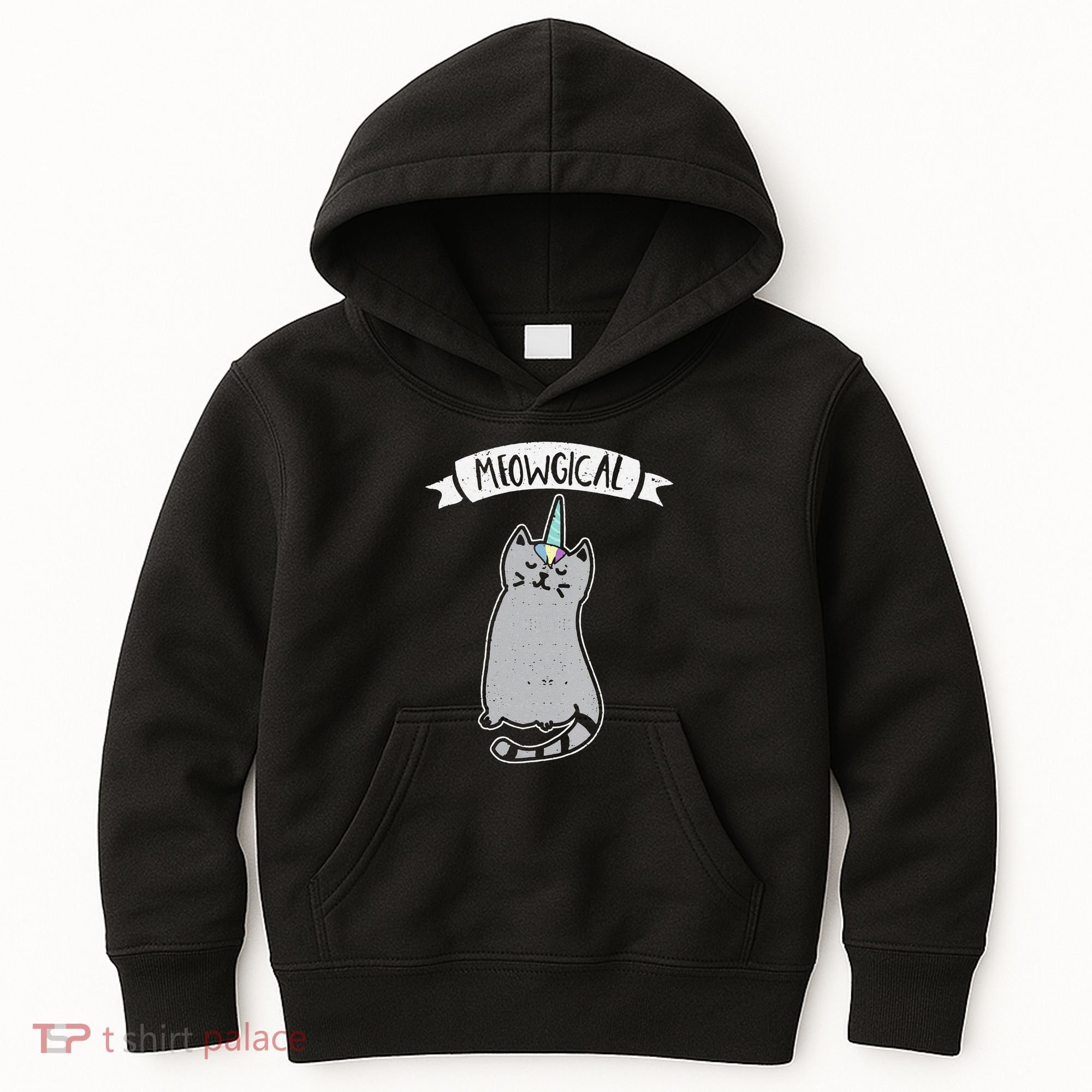 Meowgical Caticorn Cat Unicorn Magical Creature Gift Kids Hoodie
