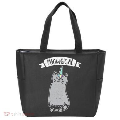 Meowgical Caticorn Cat Unicorn Magical Creature Gift Tote Bag