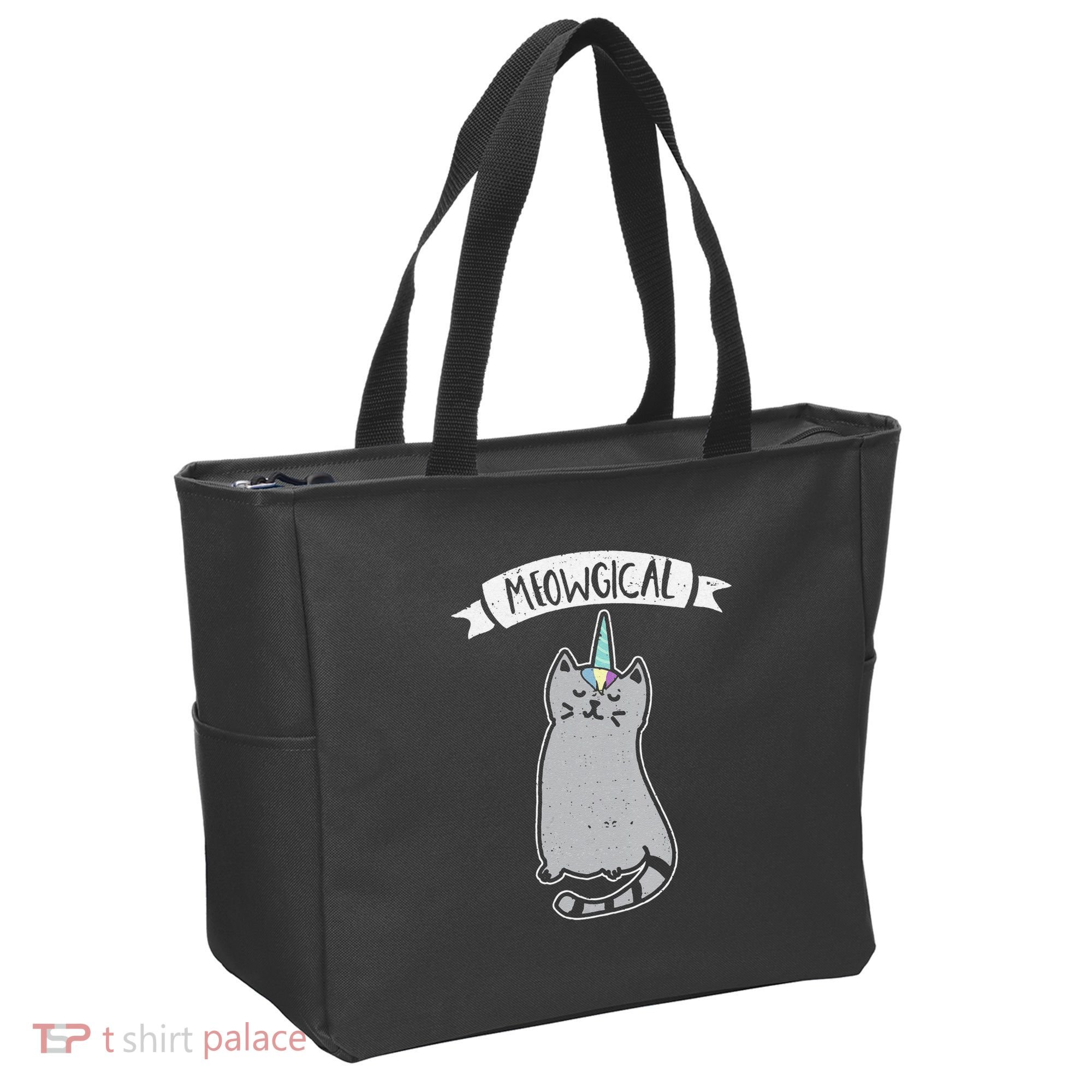 Meowgical Caticorn Cat Unicorn Magical Creature Gift Tote Bag