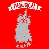 Meowgical Caticorn Cat Unicorn Magical Creature Gift Santa Hat thumb 1