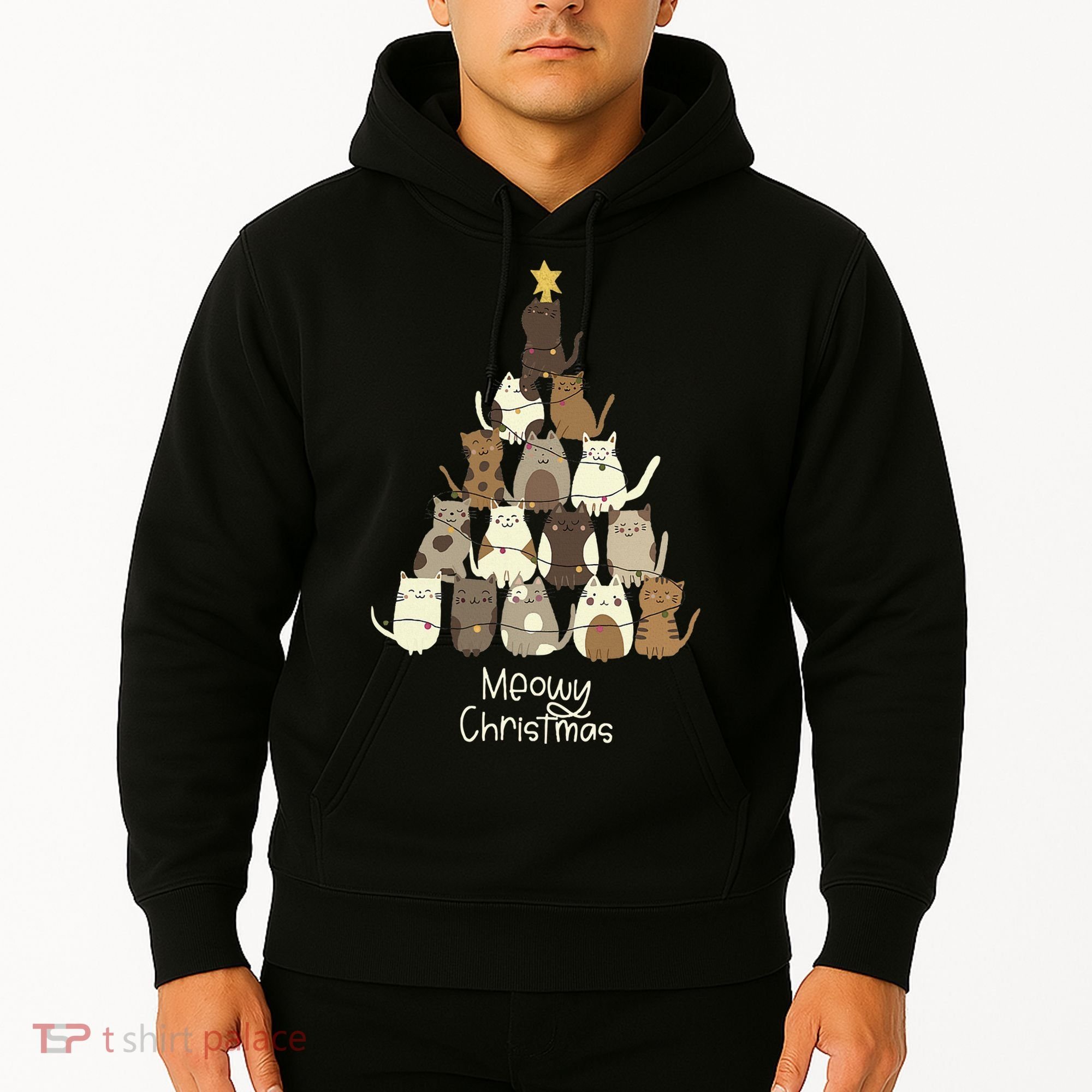 Meowy Christmas Cat Lover   Hoodie