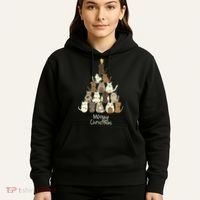 Meowy Christmas Cat Lover   Hoodie thumb 5