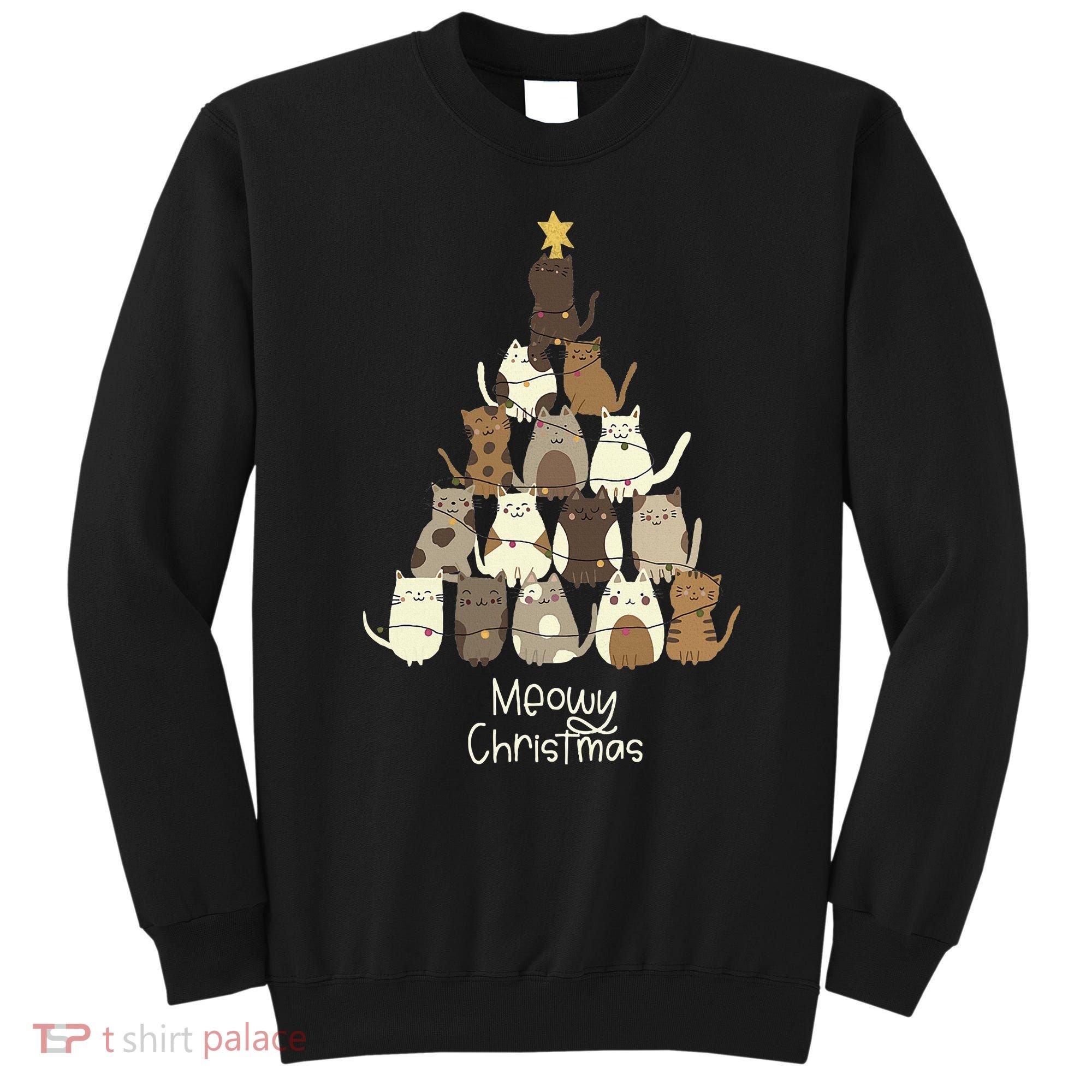 Meowy Christmas Cat Lover   Sweatshirt