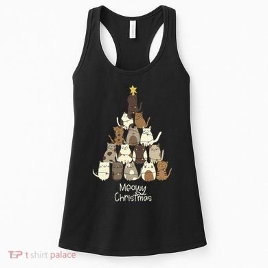 Meowy Christmas Cat Lover   Women's Tank Top