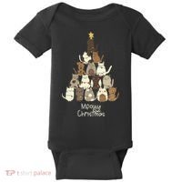 Meowy Christmas Cat Lover   Baby Bodysuit thumb 0