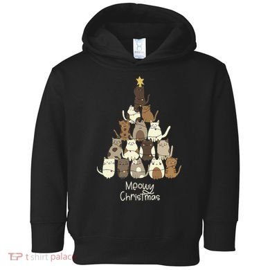Meowy Christmas Cat Lover   Toddler Hoodie