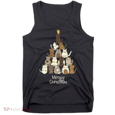 Meowy Christmas Cat Lover   Tank Top