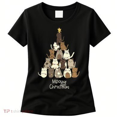 Meowy Christmas Cat Lover   Women's T-Shirt