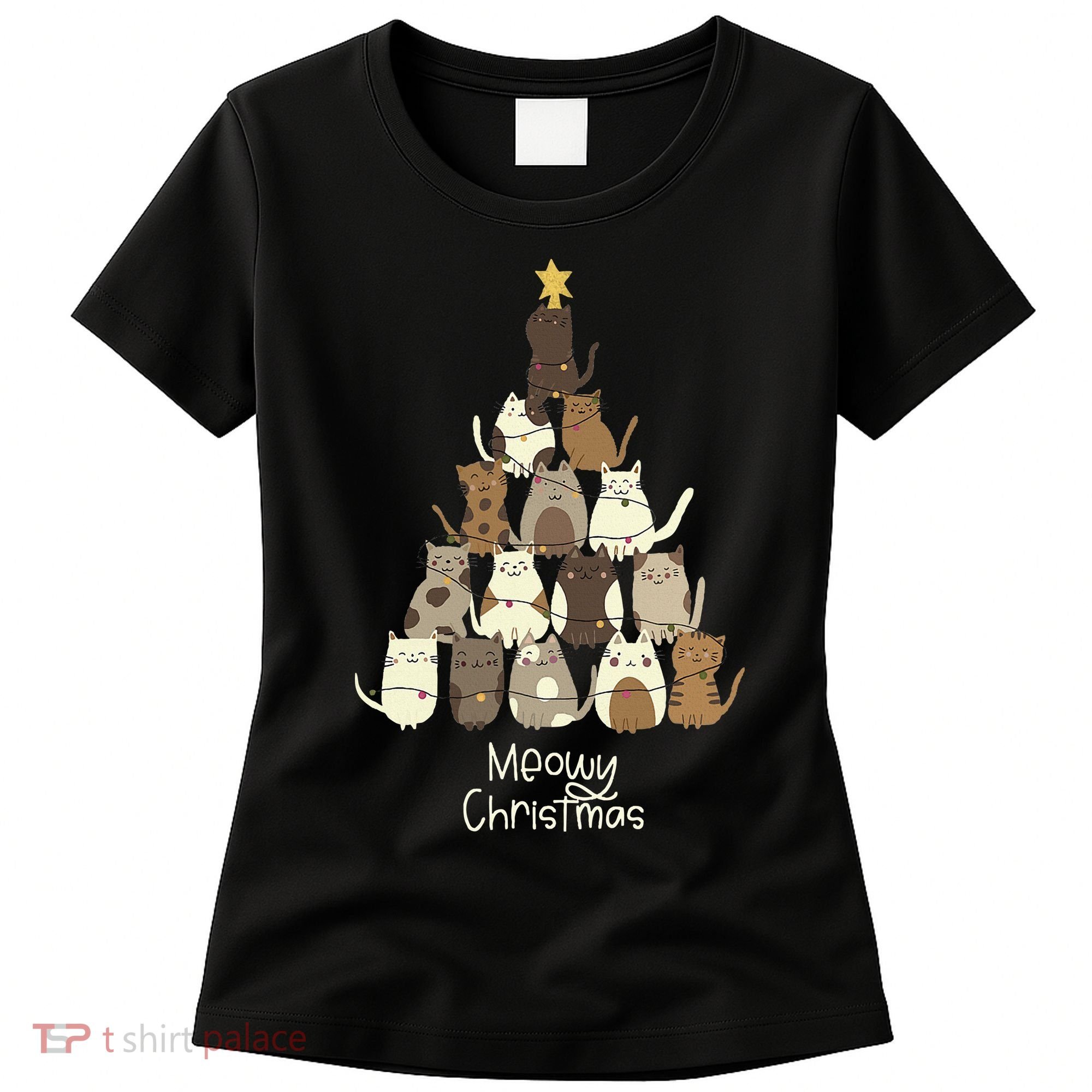 Meowy Christmas Cat Lover   Women's T-Shirt