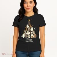 Meowy Christmas Cat Lover   Women's T-Shirt thumb 4