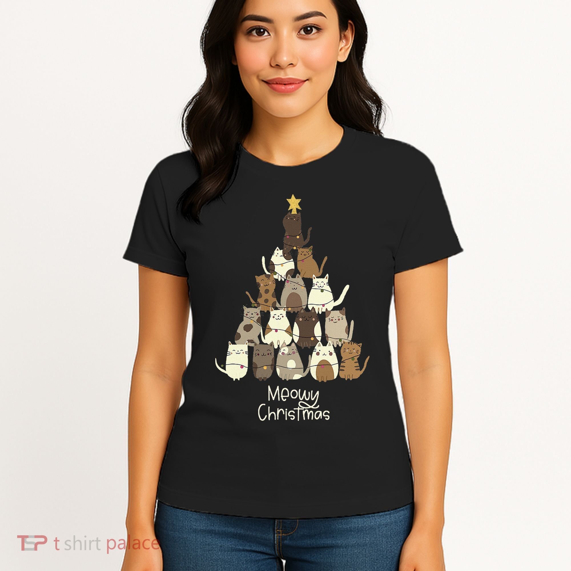 Meowy Christmas Cat Lover   Women's T-Shirt