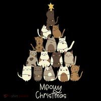 Meowy Christmas Cat Lover   Kids Sweatshirt thumb 2