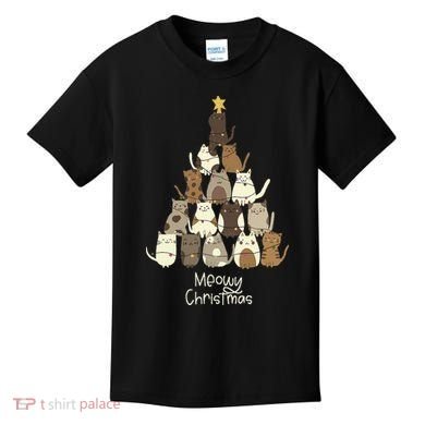 Meowy Christmas Cat Lover   Kids T-Shirt