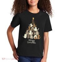 Meowy Christmas Cat Lover   Kids T-Shirt thumb 2