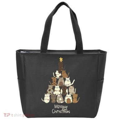 Meowy Christmas Cat Lover   Tote Bag