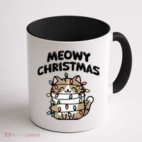 Meowy Christmas Christmas Cats Cat Lover Coffee Mug thumb 1