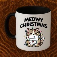 Meowy Christmas Christmas Cats Cat Lover Coffee Mug thumb 2