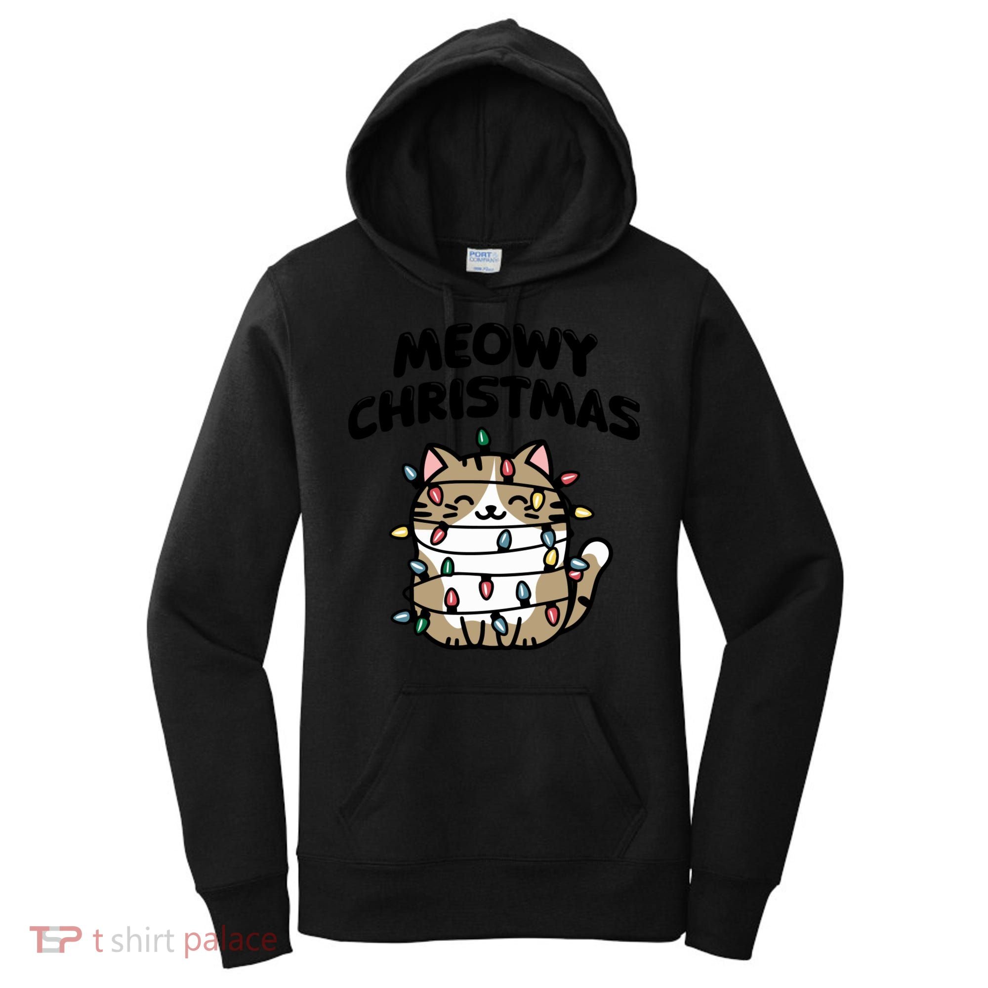 Meowy Christmas Christmas Cats Cat Lover Women's Hoodie