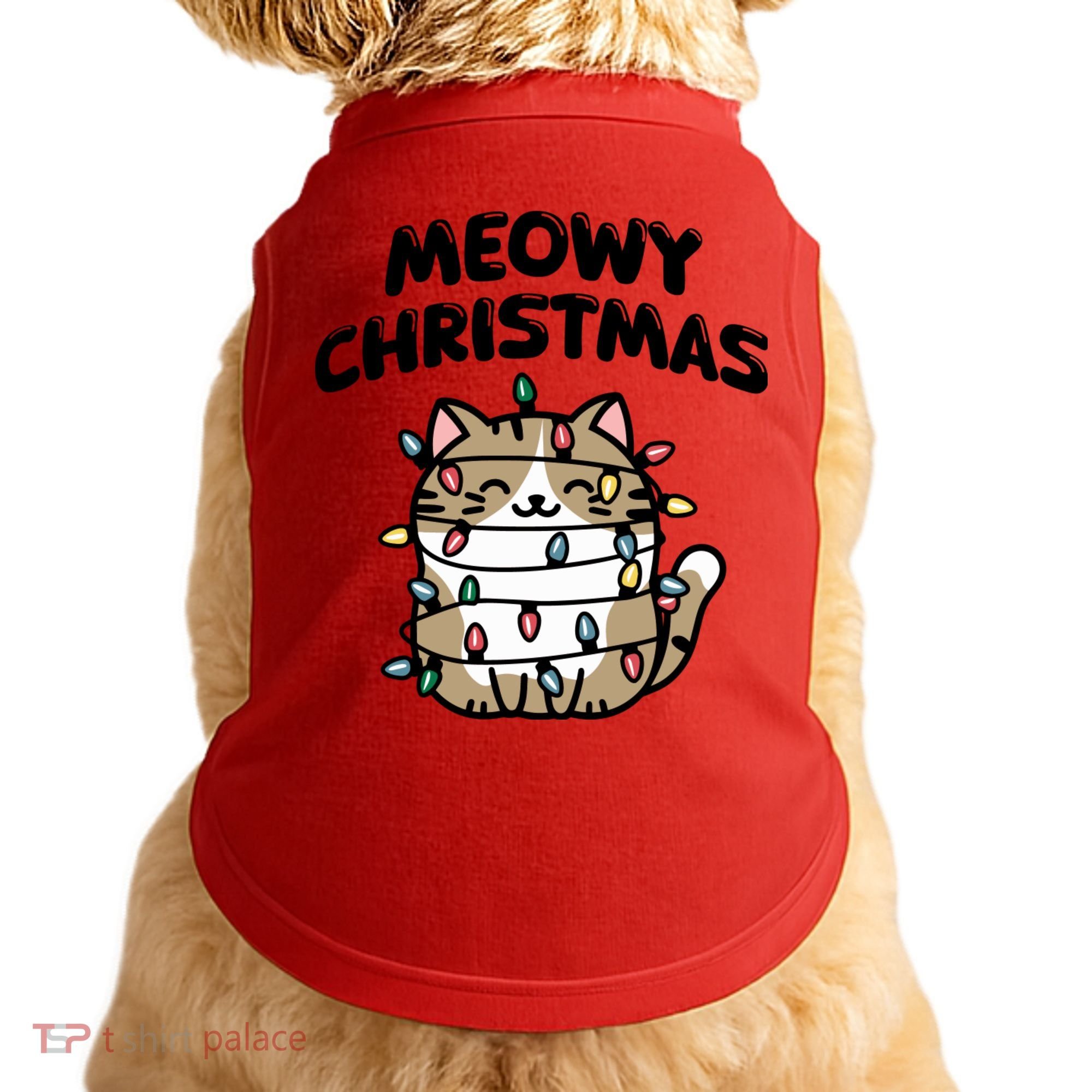 Meowy Christmas Christmas Cats Cat Lover Doggie Tank