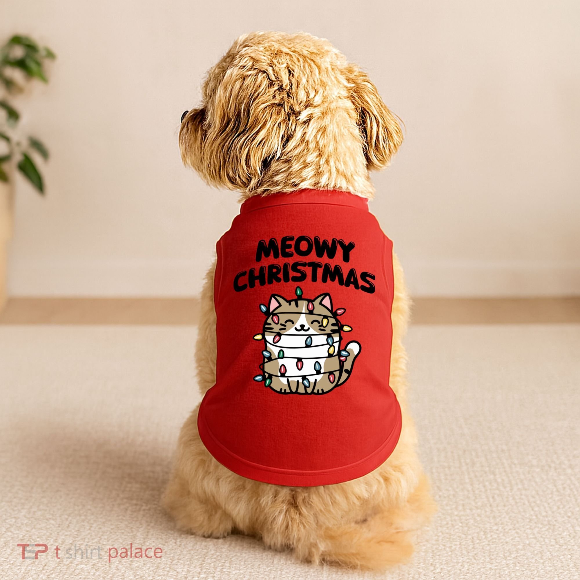 Meowy Christmas Christmas Cats Cat Lover Doggie Tank