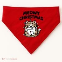 Meowy Christmas Christmas Cats Cat Lover USA-Made Doggie Bandana thumb 0