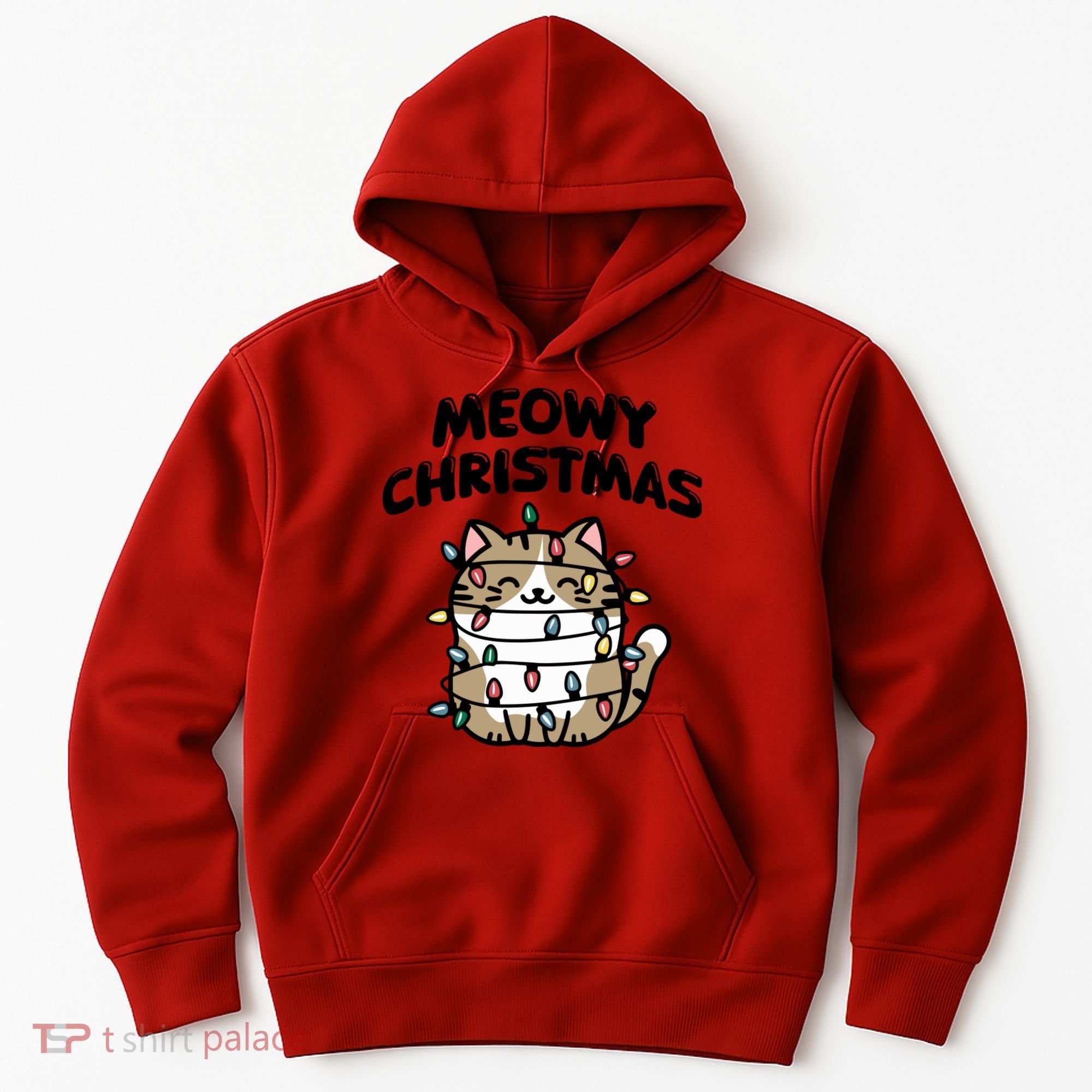 Meowy Christmas Christmas Cats Cat Lover Hoodie