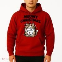 Meowy Christmas Christmas Cats Cat Lover Hoodie thumb 2