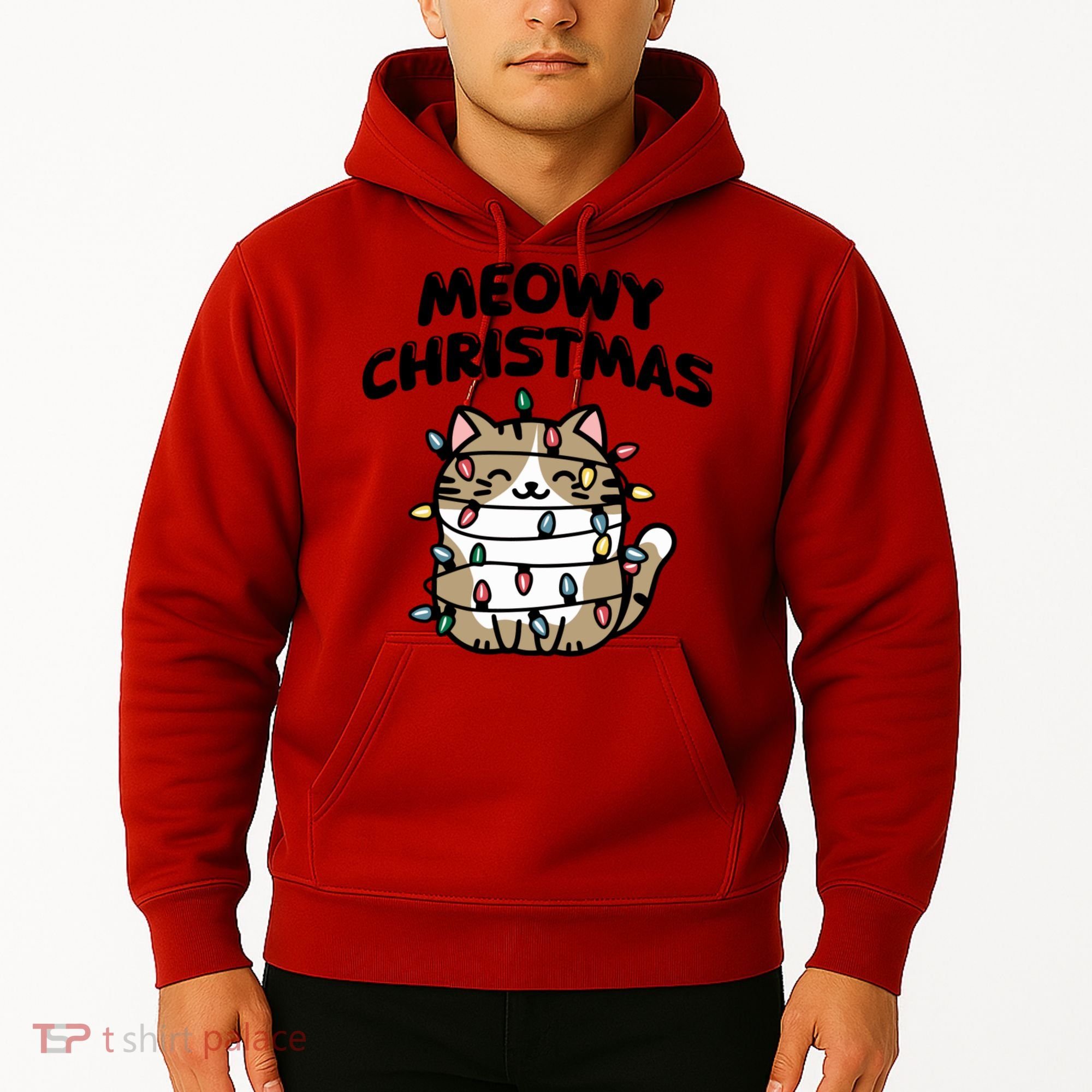 Meowy Christmas Christmas Cats Cat Lover Hoodie