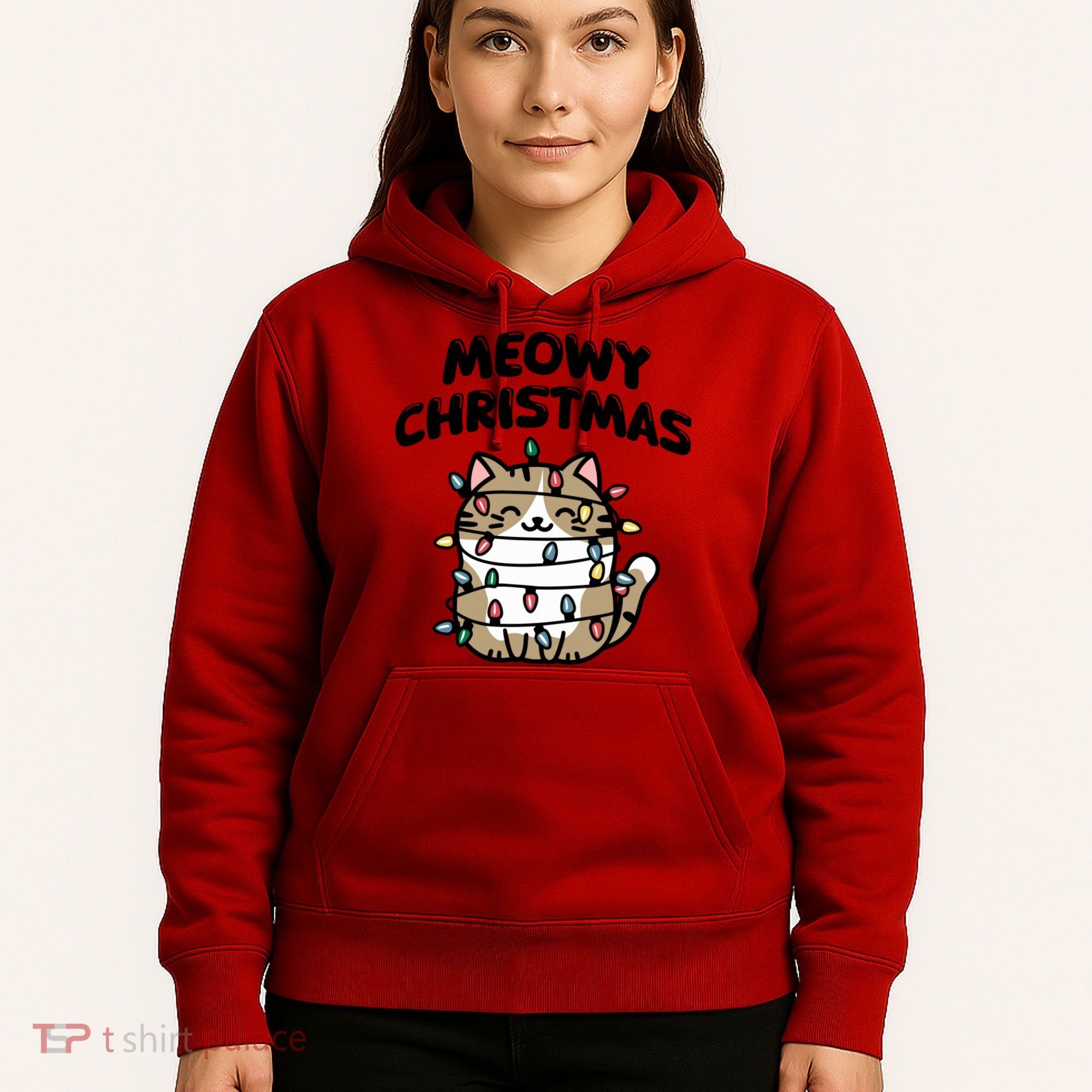 Meowy Christmas Christmas Cats Cat Lover Hoodie
