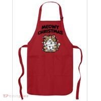 Meowy Christmas Christmas Cats Cat Lover Apron thumb 0