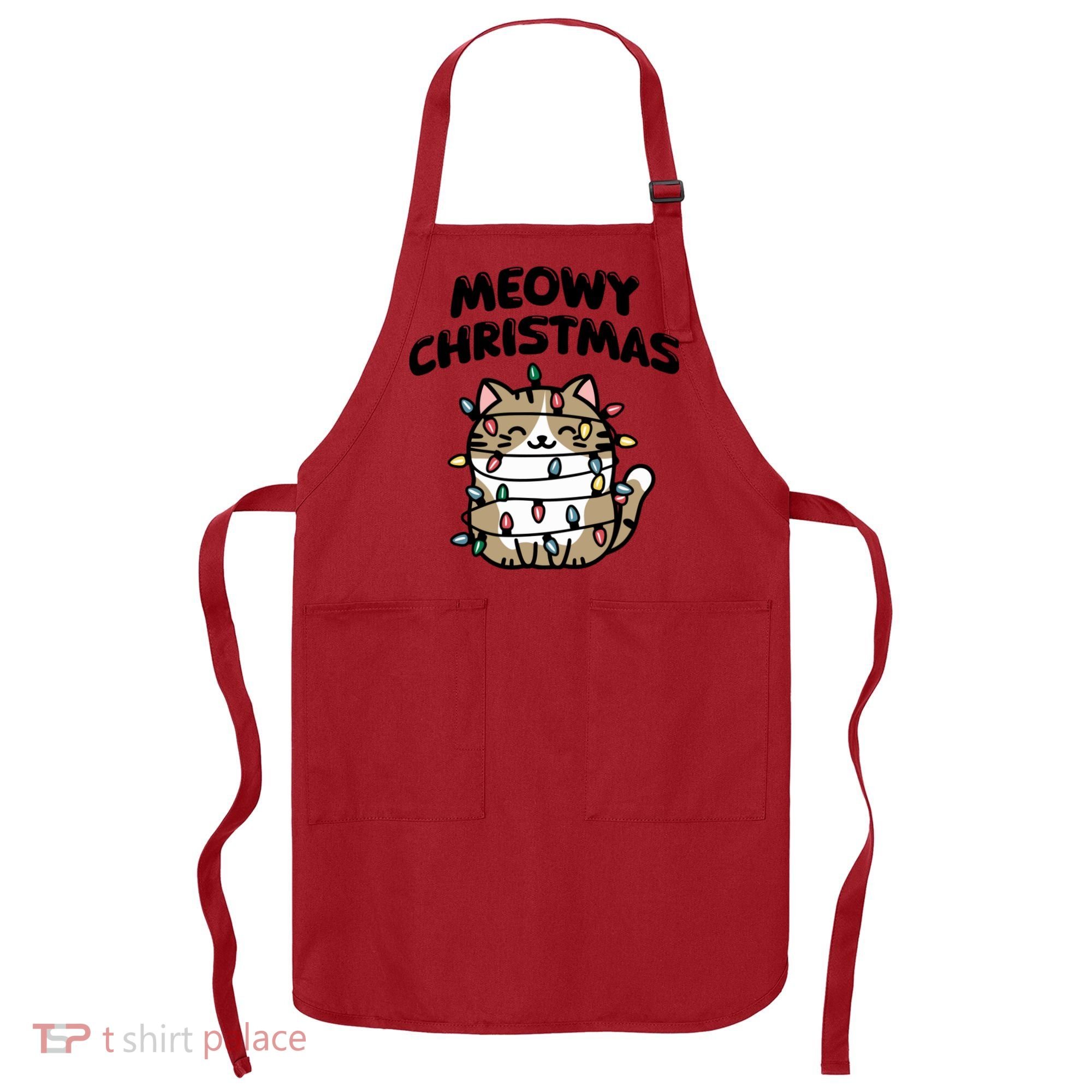 Meowy Christmas Christmas Cats Cat Lover Apron