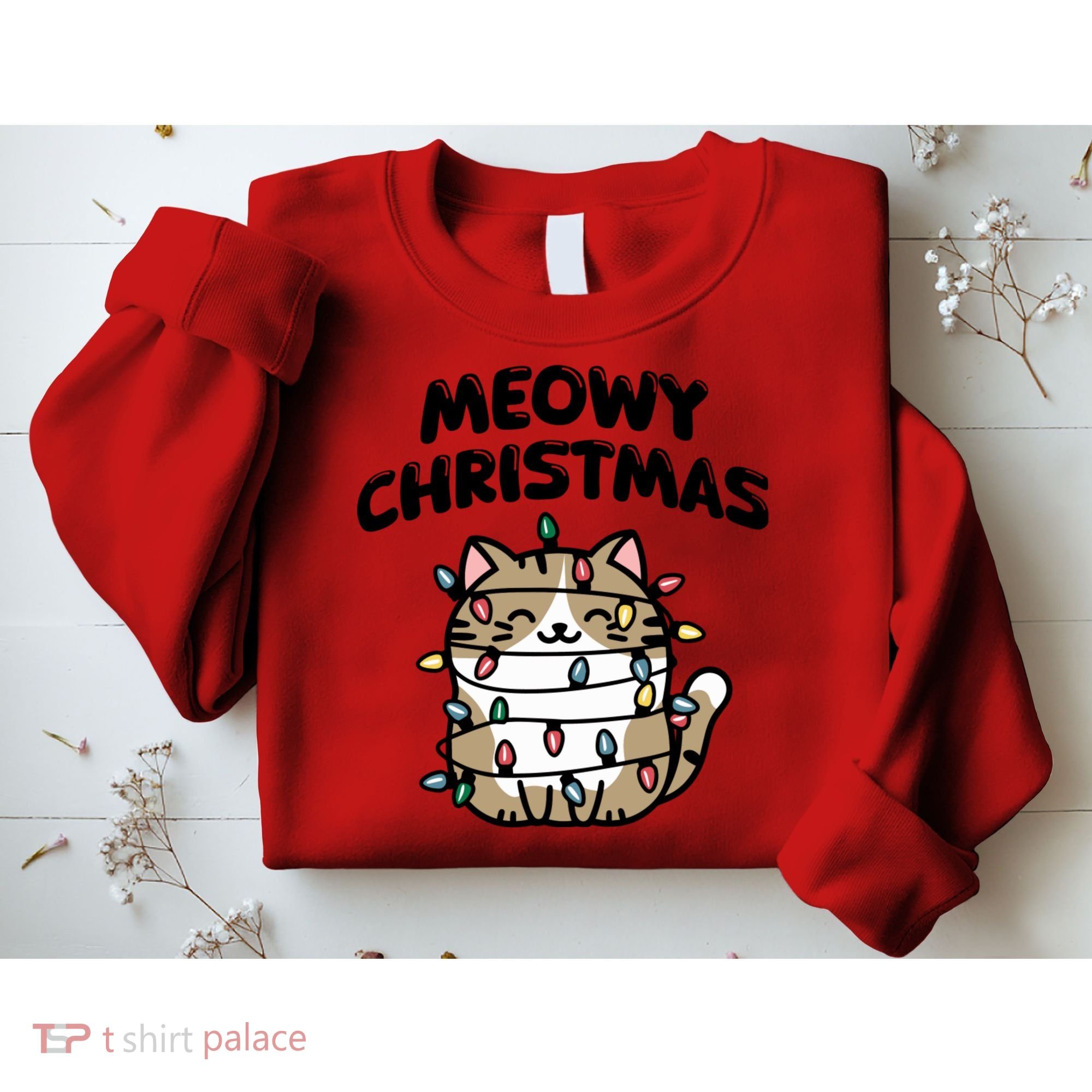 Meowy Christmas Christmas Cats Cat Lover Sweatshirt